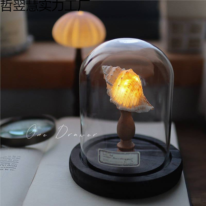 Ocean Island Retro Shell Sea Urchin Conch Lamp Night Light Ornaments Handmade DIY Material Package Mid-Autumn Festival Gift