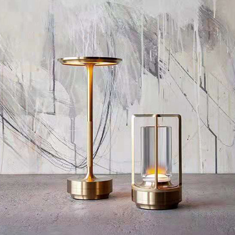 Rechargeable Table Lamp Hotel Cafe Bar Clear Bar Romantic Atmosphere Lamp Outdoor Camping Portable Night Light