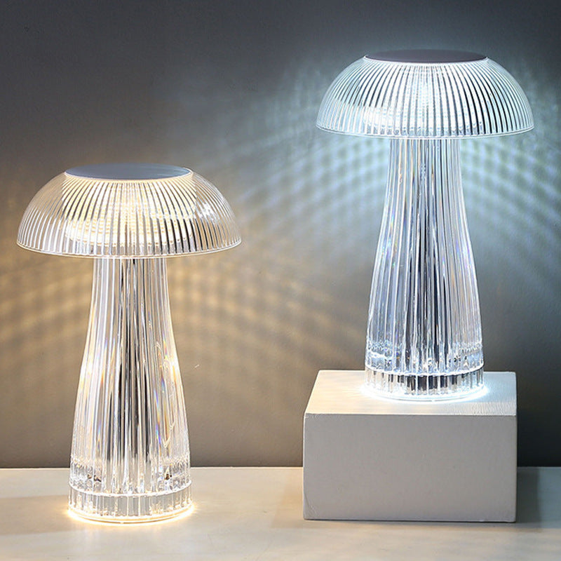 Creative Table Lamp Net Red Rose Crystal Table Lamp Light Luxury Atmosphere Lamp Pat Lamp Advanced Sense Charging Nightlight